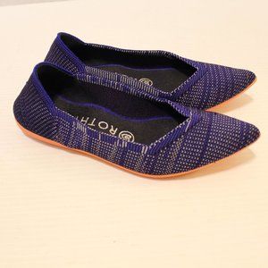 Rothy's Bright Blue Birdseye The Point Sz 6 DAMAGE